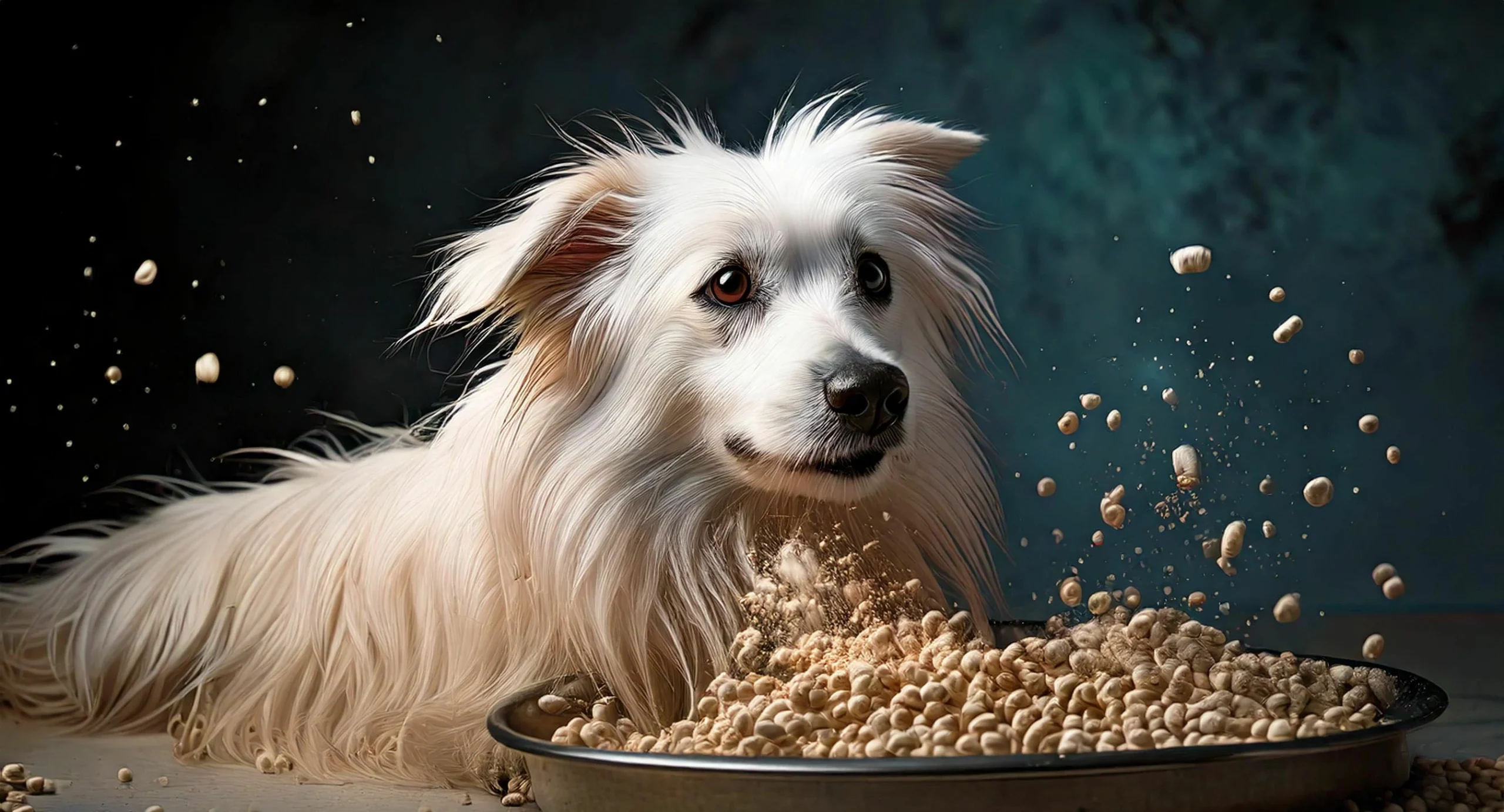 Dog food for skin and hair