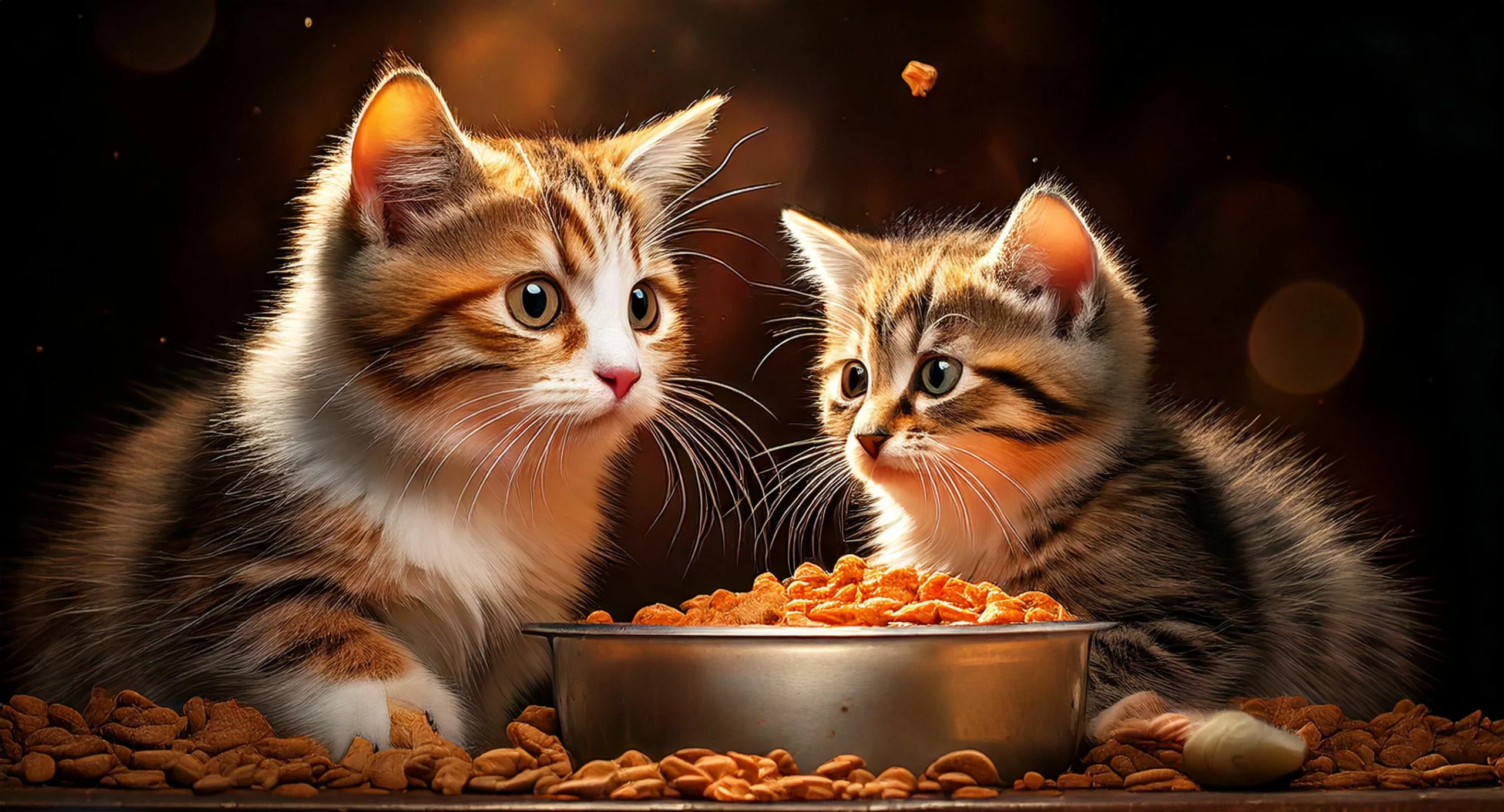 The difference between cat and kitten food