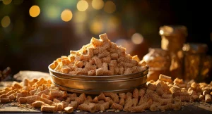 Extruded feed for horses