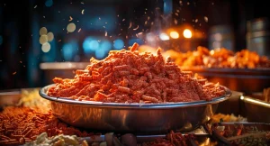 Extruded food production process